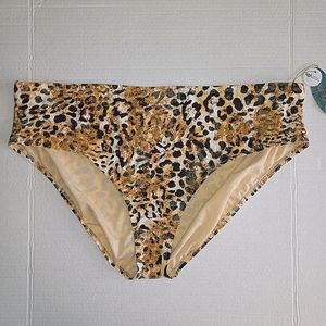 Mynah plus size women's swim bottom animal print size 24W